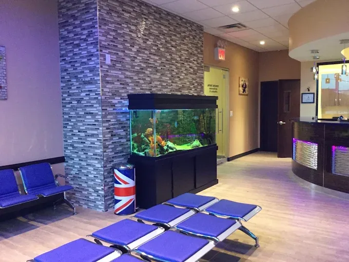 Aquarium in the Bite Squad reception area