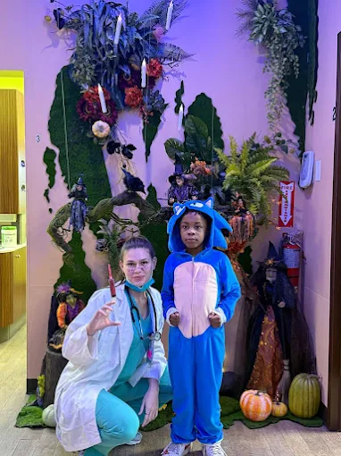 Halloween-themed photo with our team