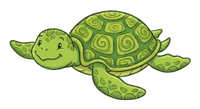 Cartoon sea turtle